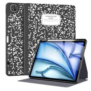 Supveco iPad Air 13"/Pro 12.9" Case 2020–2024 Composition Book Cover